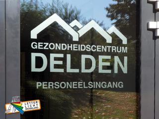 Uitgesneden glasfolie logo